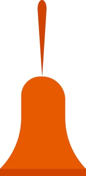 Handheld prayer bell vector or color illustration