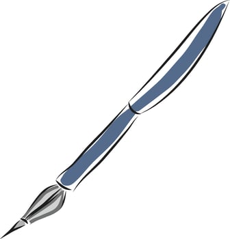 Ink pen hand drawn design, illustration, vector on white background.