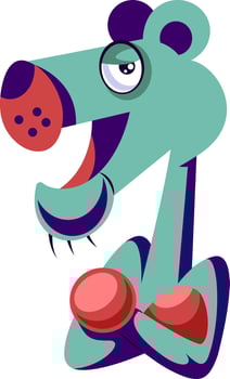 Blue panther vector illustration on a white background