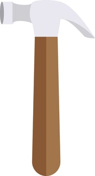 Claw hammer, illustration, vector on white background