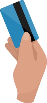 Credit card, illustration, vector on white background