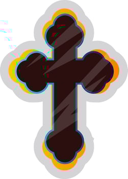 Serbian Orthodox symbol vector illustration on a white background