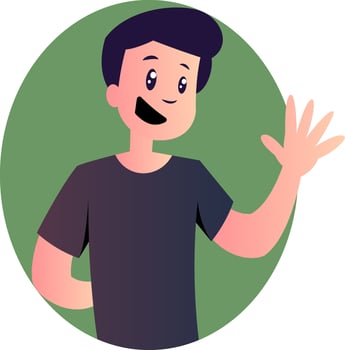 Cartoon cute man vector illustration on white background