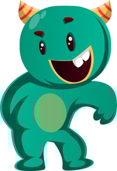 Green monster is up to nothing goodvector illustration vector