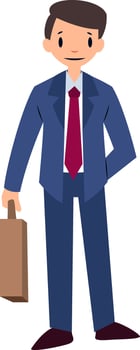 Businessman character vector illustration on a white background
