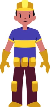 Electrician chracter vector illustration on a white background