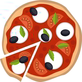 Illustration of a pizza vector
