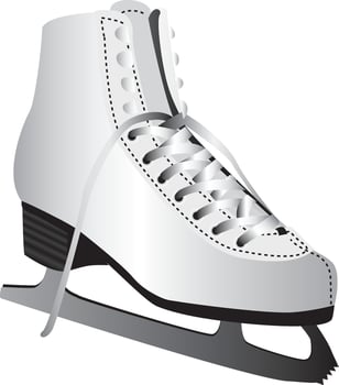 white Ice skate vector