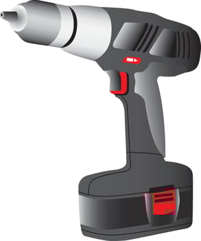 Battery powered drill vector