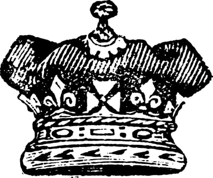 Royal Duke Coronet is a coronet never has arches, vintage engraving. vector
