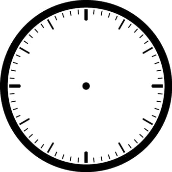 Blank Clock, vintage illustration. vector