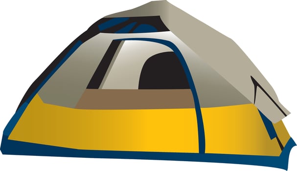 Camping tent illustration vector