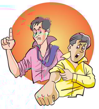 Angry men, illustration vector