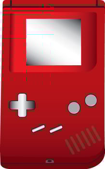 Handheld game illustration vector