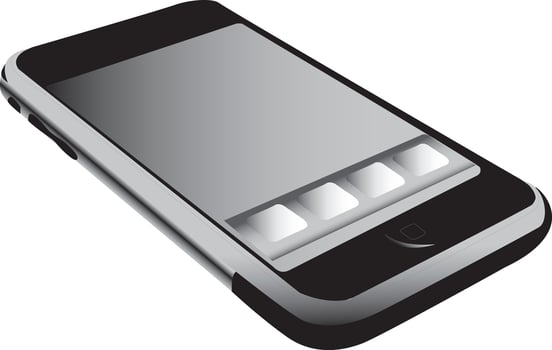 I phone type of mobile phone vector