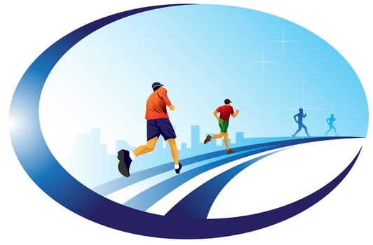 People Running, illustration vector