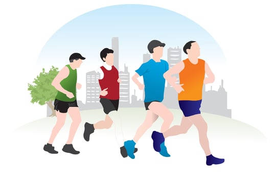 Men Running, illustration vector