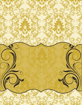 Romantic vintage card design vector
