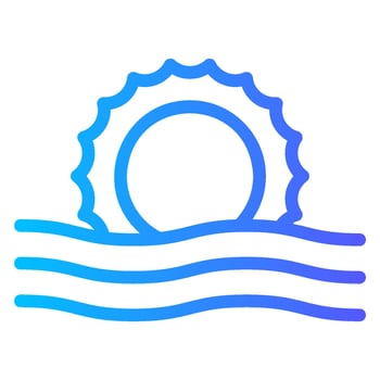 sunset gradient icon vector
