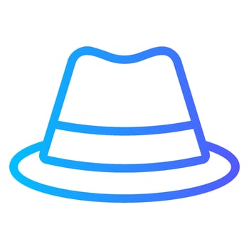 fedora hat gradient icon vector