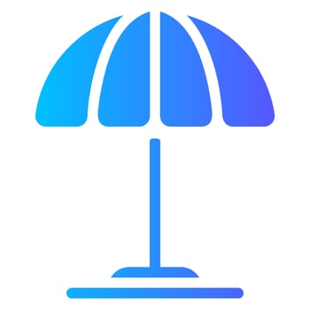 umbrella gradient icon vector