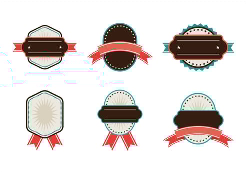 vintage label elements vintage frame set vector