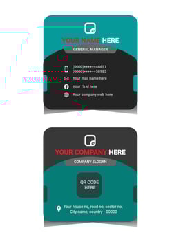 creative corporate business card design vector