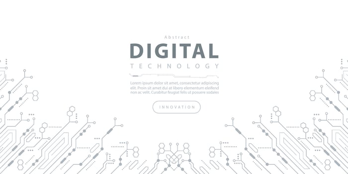 Digital technology futuristic internet network speed connection white background, cyber nano information, abstract communication, innovation future tech data, Ai big data line dot illustration vector