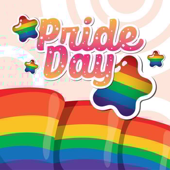 Colored pride day poster Vector illustration