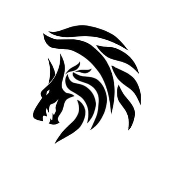 illustration vector graphics of tribal art design dragon