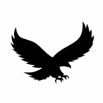 Eagle silhouette vector. Eagle silhouette can be used as icon, symbol or sign. Eagle icon for design related to animal, wildlife or landscape vector