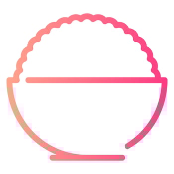 bowl gradient icon vector