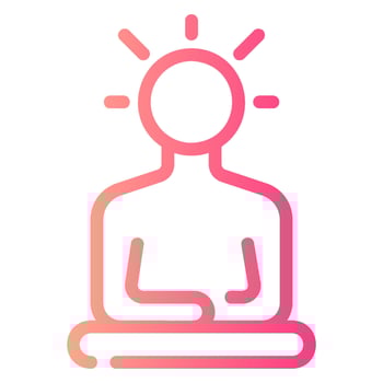 meditation gradient icon vector