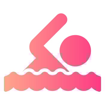 swimming gradient icon vector
