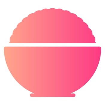 bowl gradient icon vector