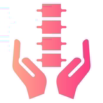 chiropractic gradient icon vector
