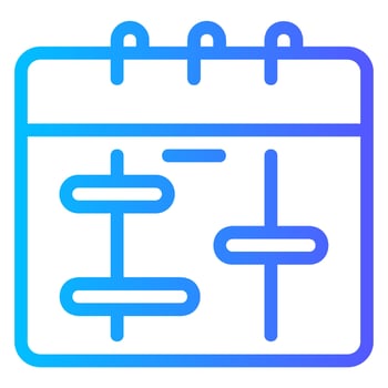 calendar gradient icon vector