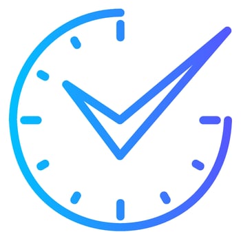 time management gradient icon vector