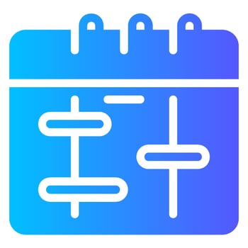 calendar gradient icon vector