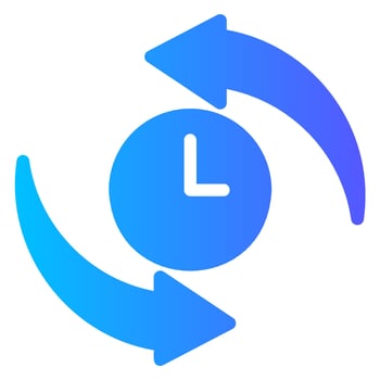 time management gradient icon vector