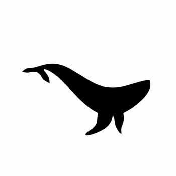 Whale silhouette vector. Whale silhouette can be used as icon, symbol or sign. Whale icon vector for design of ocean, undersea, nature or marine