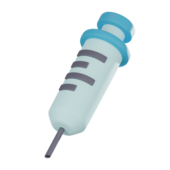 Syringe 3D Icon for Medical and Healthcare Projects. 3D rende png