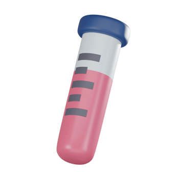 Medical Test Blood Sample Tube Beaker 3D Icon for Medical and Healthcare Projects. 3D render. png