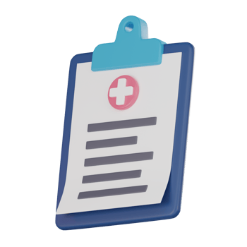 Medical Report 3D Icon for Medical and Healthcare Projects. 3D render png