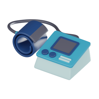 Blood Pressure Monitor 3D Icon for Medical and Healthcare Projects. 3D render png