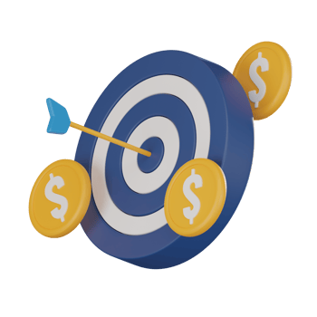 Symbolizing Precision and Achievement, Dart Hitting Target Icon for Business Objectives. 3D render. png