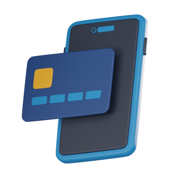 Visualizing of Payments Credit Card for Online Transactions. 3D render. png