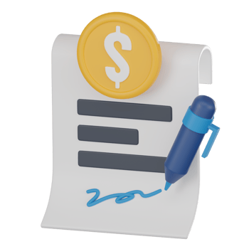 Symbolizing Legal Agreements, Financial Contract Icon for Business Deals. 3D render. png