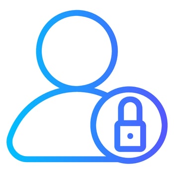 lock gradient icon vector
