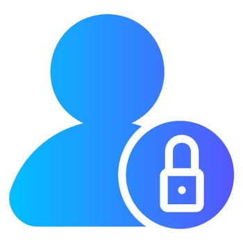 lock gradient icon vector